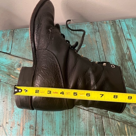 Larry Mahan Vintage Leather Lace up Ankle Boots Size 9.5 EE Western - Picture 15 of 15